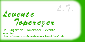 levente toperczer business card